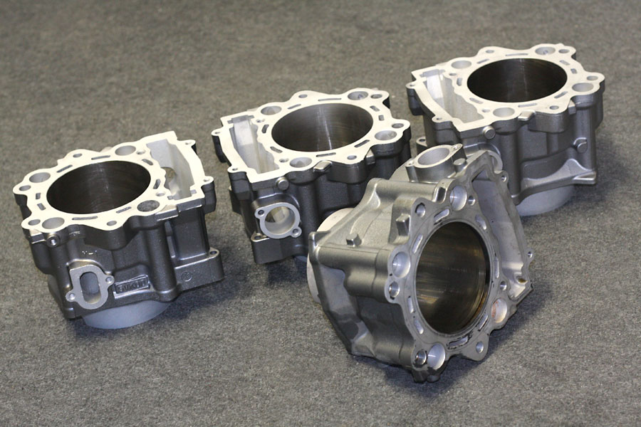 Motorzylinder, Aluminium, silbern, Zylinderbohrung, Motorteile