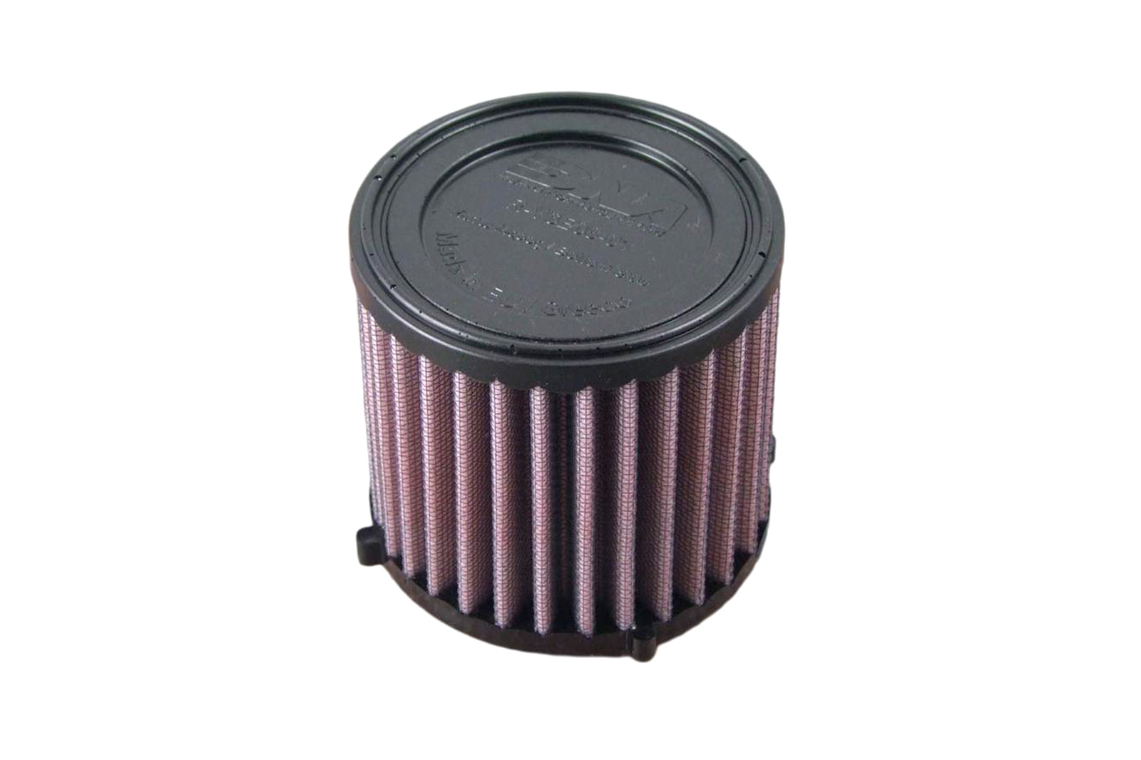 Luftfilter, Faltenfilter, Zylinderform, Schwarzer Rahmen, Rosa Filtermedium