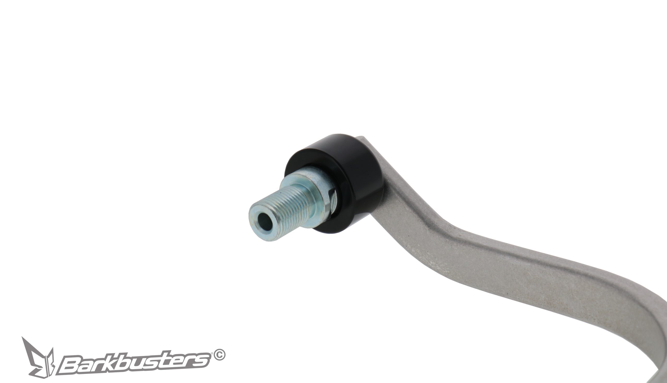 Motorrad-Bremshebel, Aluminium, grau, Gewindebolzen, Gummilager