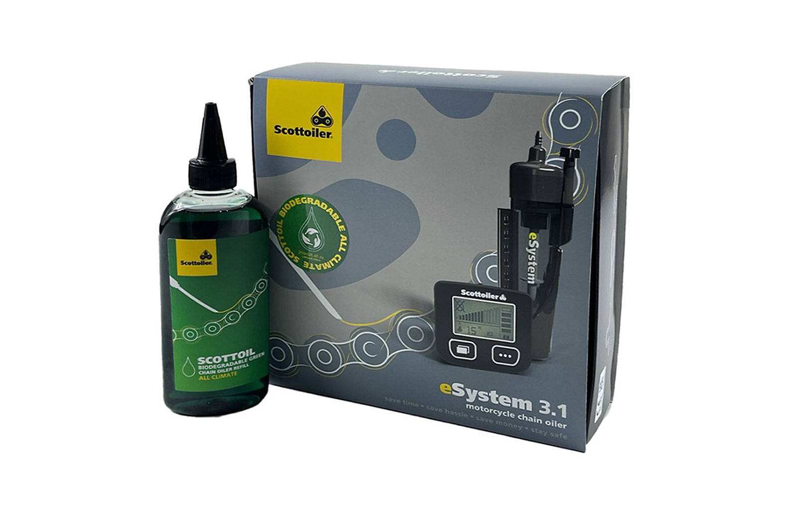 Scottoiler E3.1 Chain lubrication system, Green