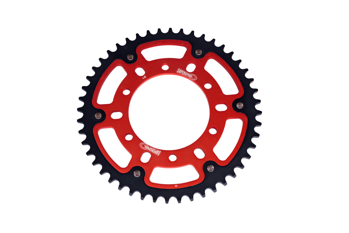 Rear sprocket Supersprox Yamaha Tenere 700 525 pitch | red | 48 | KR-SP ...