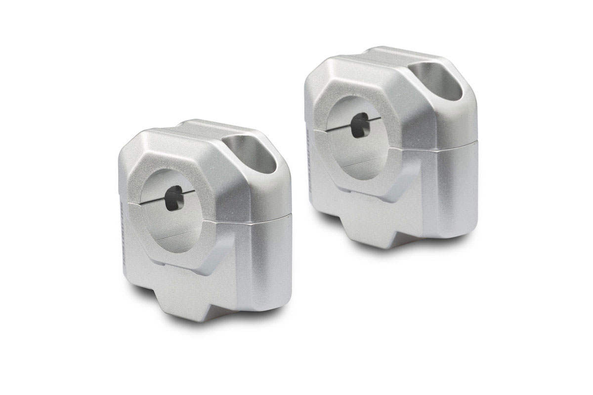 Rhk 28mm Risers SW-Motech Handlebar risers for 28 mm handle bars | silver | 30 mm | LEH ...