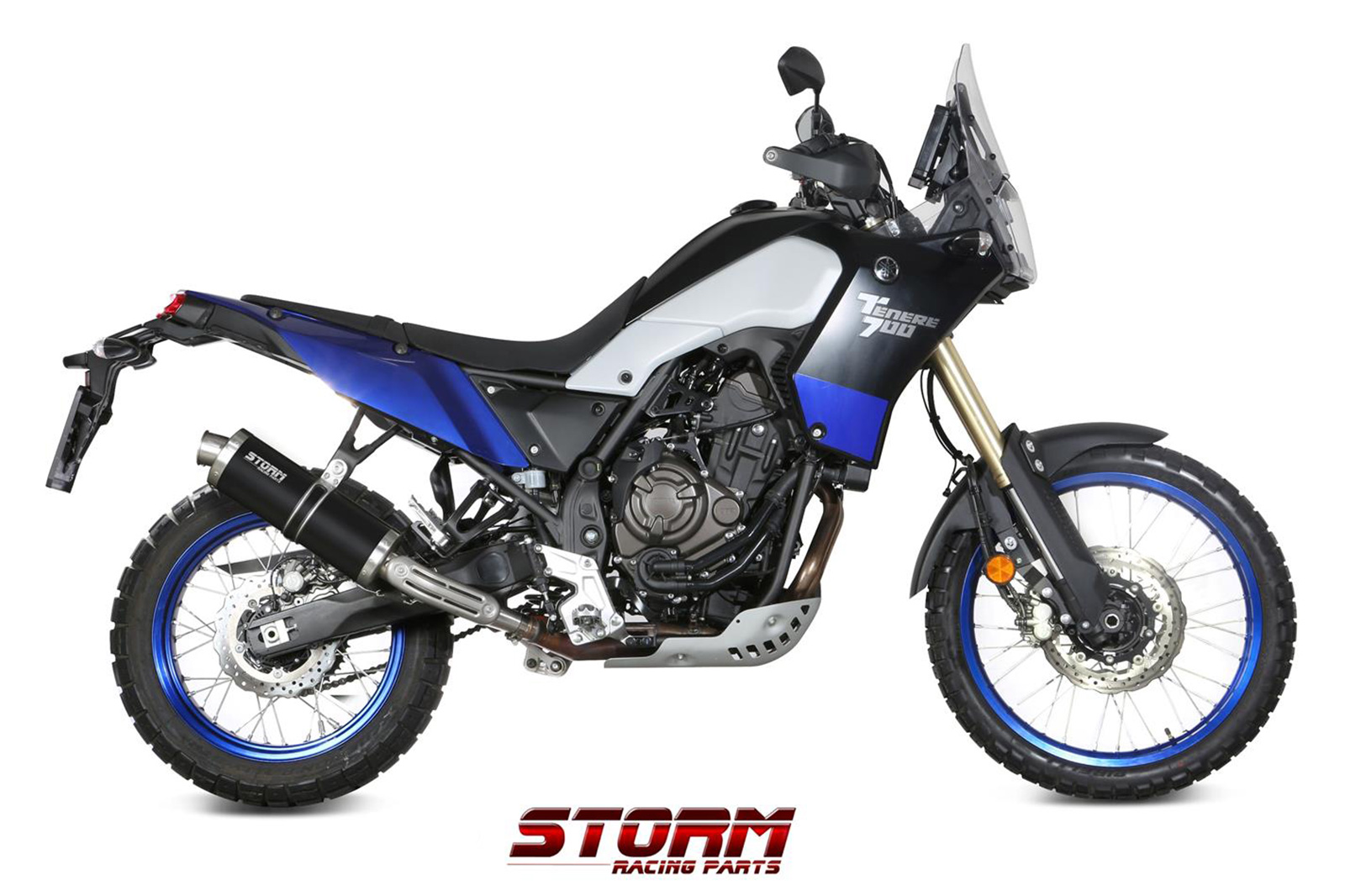 STORM GP Silencers Yamaha Tenere 700, Stainless steel, black