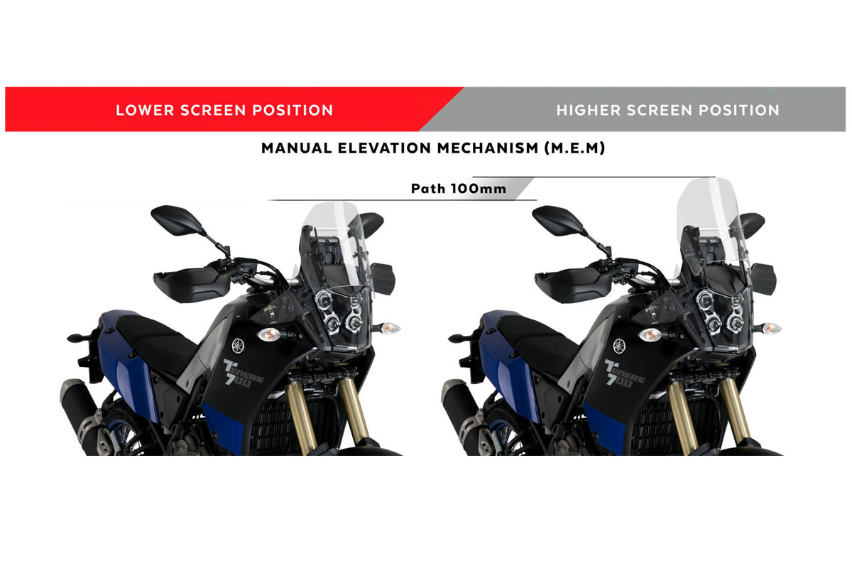 M.E.M. Screen Height Adjustment System Tenere 700