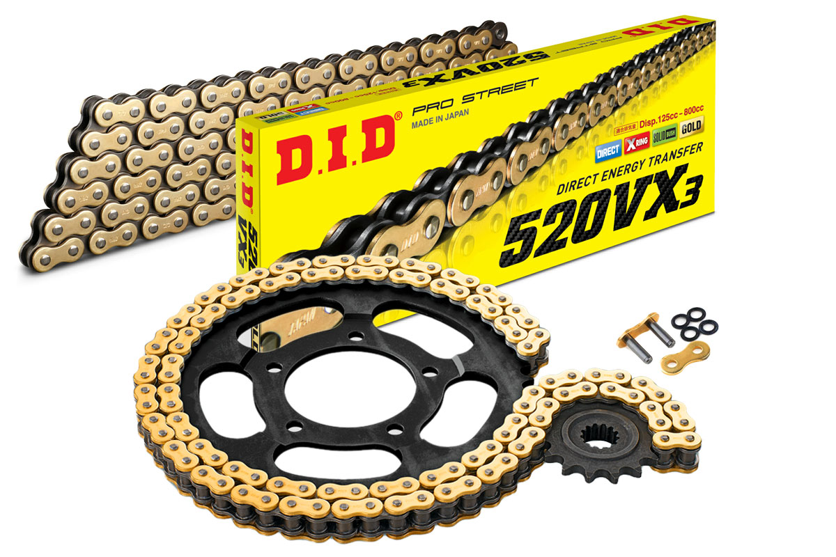 DID 520 VX3 X-ring chain kit Yamaha XT-660, 14 | 48 | open, clip