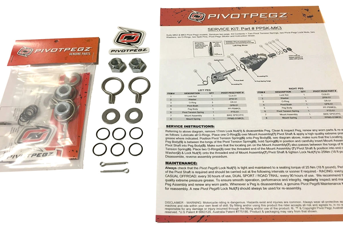 Pivot Pegz Service Kit MK2, MK3, MK4