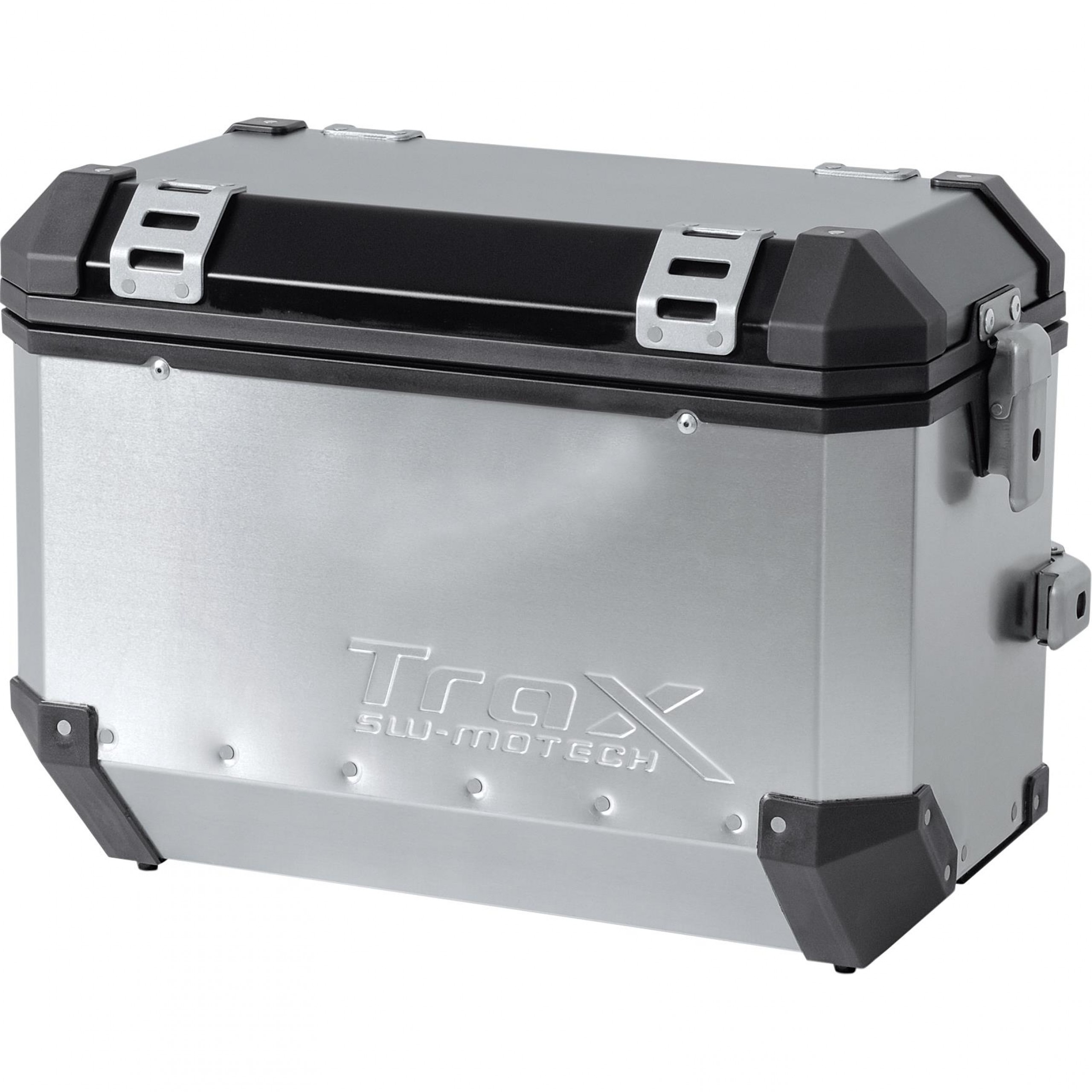 SW-Motech TRAX EVO Aluminium Koffer 45 Liter, silber, links, Ausführung 2014