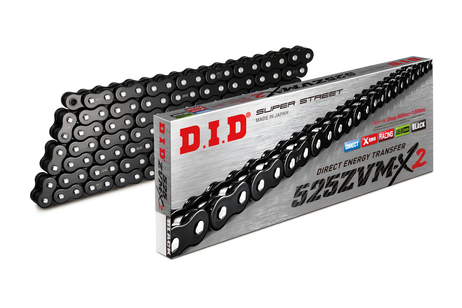 DID 525 ZVM-X2 Kette, BLACK (Bk&Bk)
