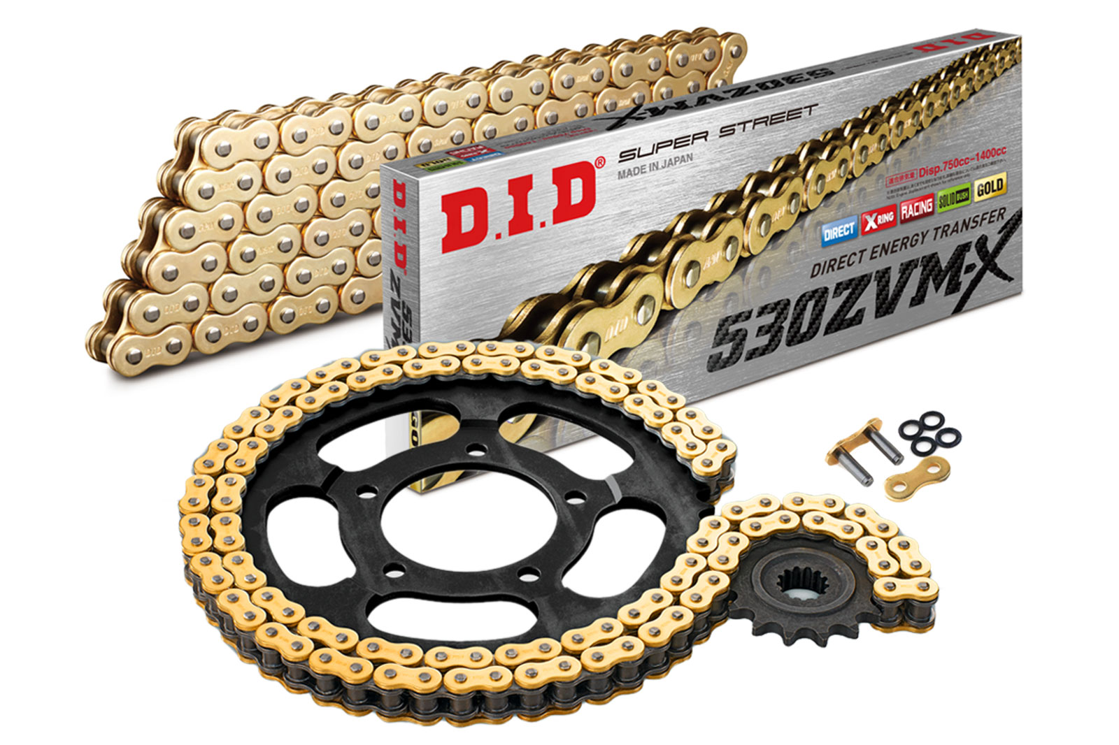 DID 530 Heavy Duty ZVM-X2 chain kit Yamaha Tenere 700 | gold/gold