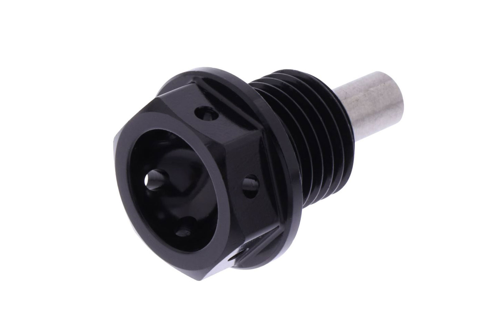 Oildrain Plug, Aluminium, magnetic, for safety wire, M14x1.5