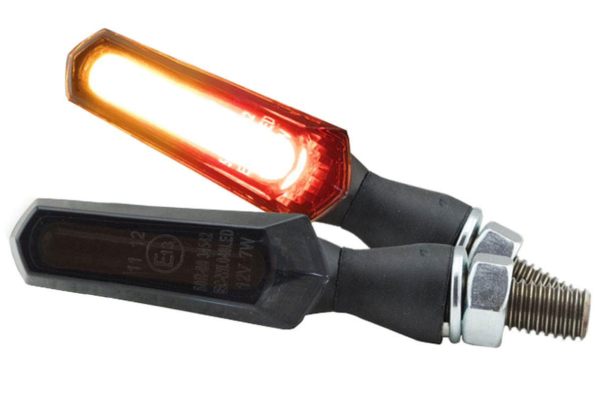 LED COB Indicator - Tail+Brakelight Combi NADO, Aluminium Housing, dark tinted glas