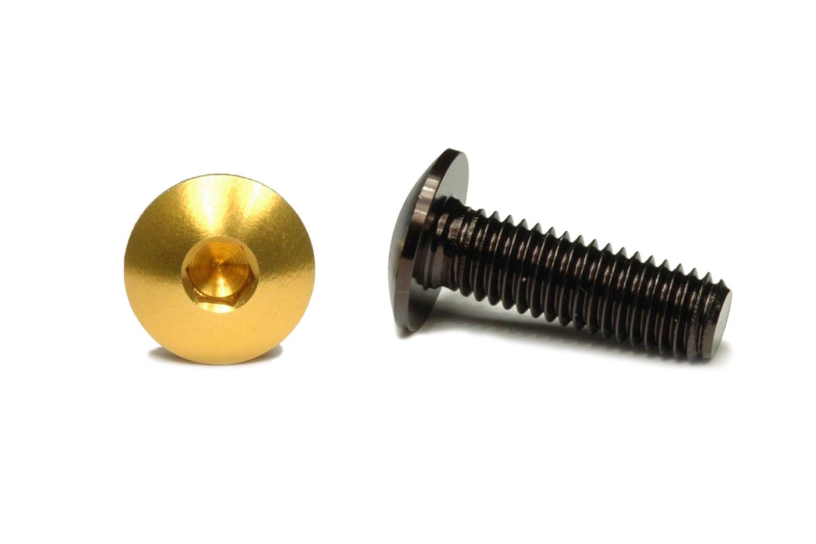 Aluminium screws for windshields or side wind deflectors