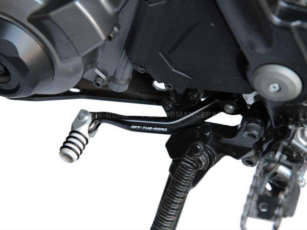 Schalthebel, Aluminium, Yamaha XT-660Z Tenere, klappbar, schwarz/silber