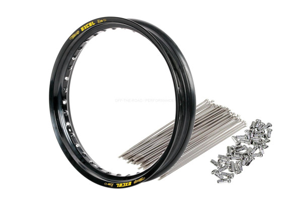 Excel Hinerrad Felge 18x2.50 inkl. Edelstahlspeichen, Yamaha TT-600E - TT600-RE