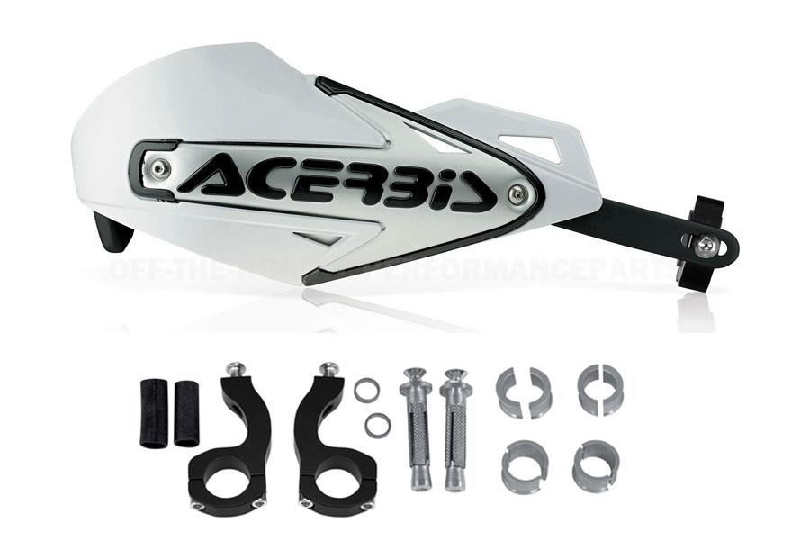 White New Acerbis Profile Enduro Handguards Complete With Fitting Kit 
