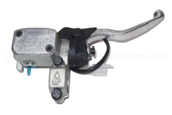 Brembo Handbremspumpe PS 11 mit Behälter und Bremslichtschalter, silber